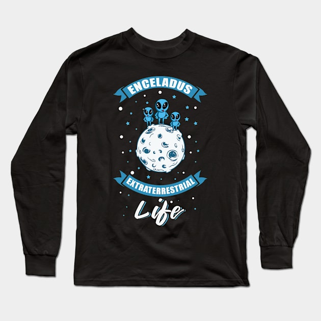 Enceladus Extraterrestrial Life | Saturn Moon Long Sleeve T-Shirt by Streetwear KKS